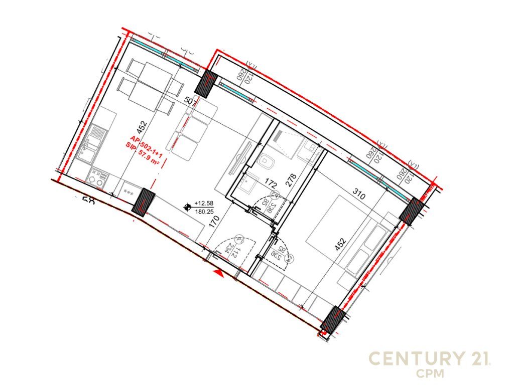 Apartament 1+1 Për Shitje në Rezidencen Kodra e Diellit