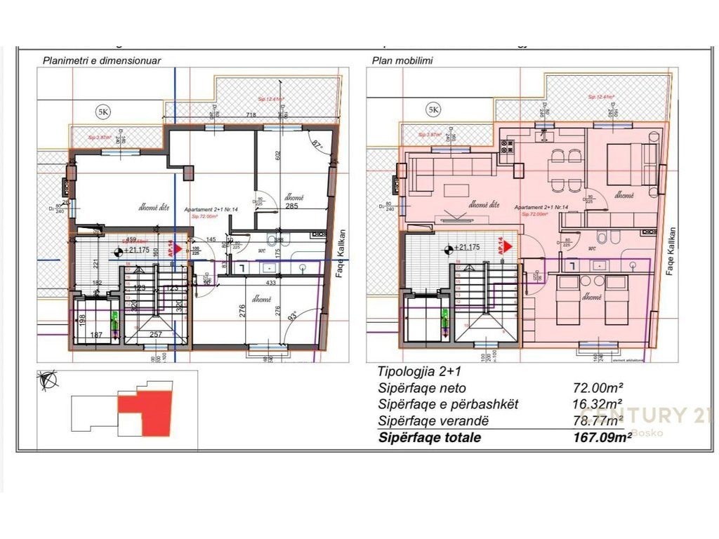 Apartament 2+1 për shitje në Ali Demi!