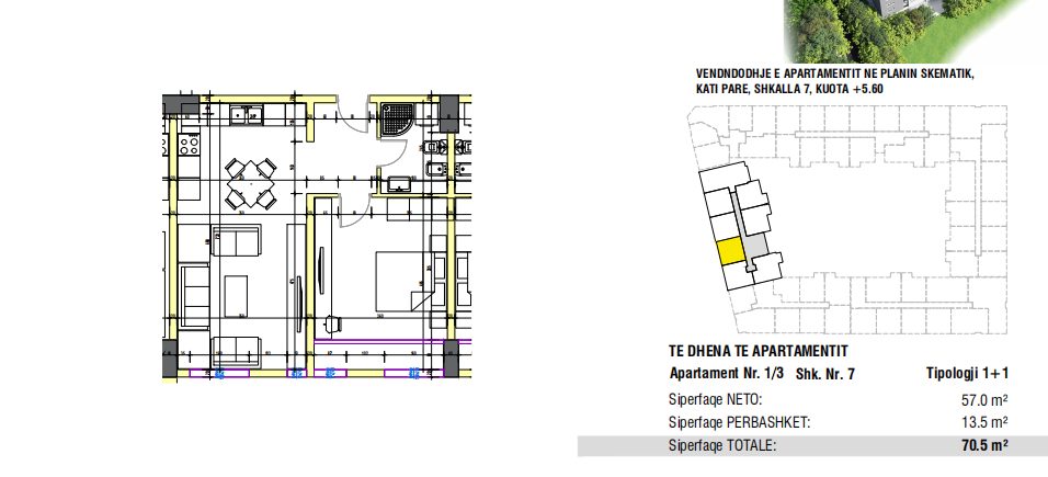 SHES APARTAMENT 1+1 NE OBJEKTIN URBAN GATE -ASTIR!