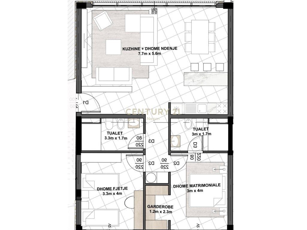 SHITET APARTAMENT 2+1+2 TEK EAST SIDE RESIDENCE!