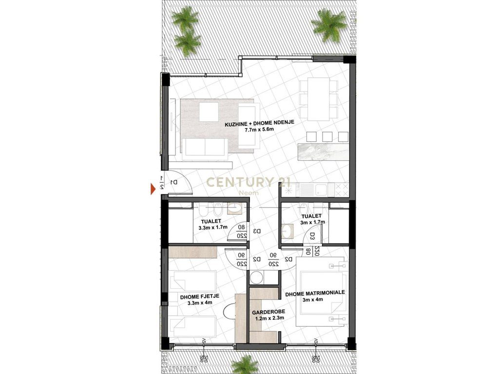 SHITET APARTAMENT 2+1+2 TEK EAST SIDE RESIDENCE!