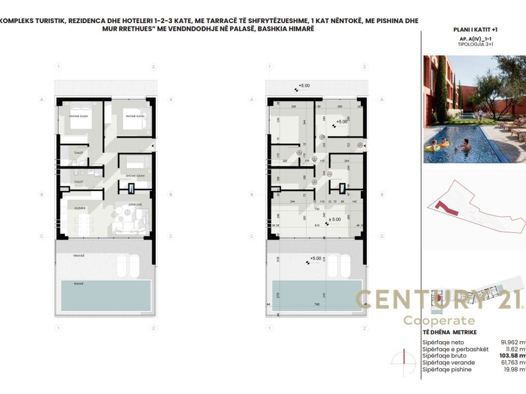 APARTAMENT 3+1 ME PISHINE NE SHITJE "IONIAN PALASE" | 165.3 m²