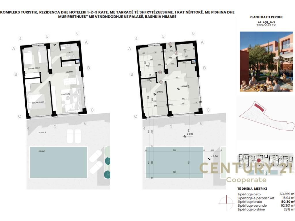 APARTAMENT 1+1 ME PISHINE NE SHITJE "IONIAN PALASE" - 390,432 € | 127 m²