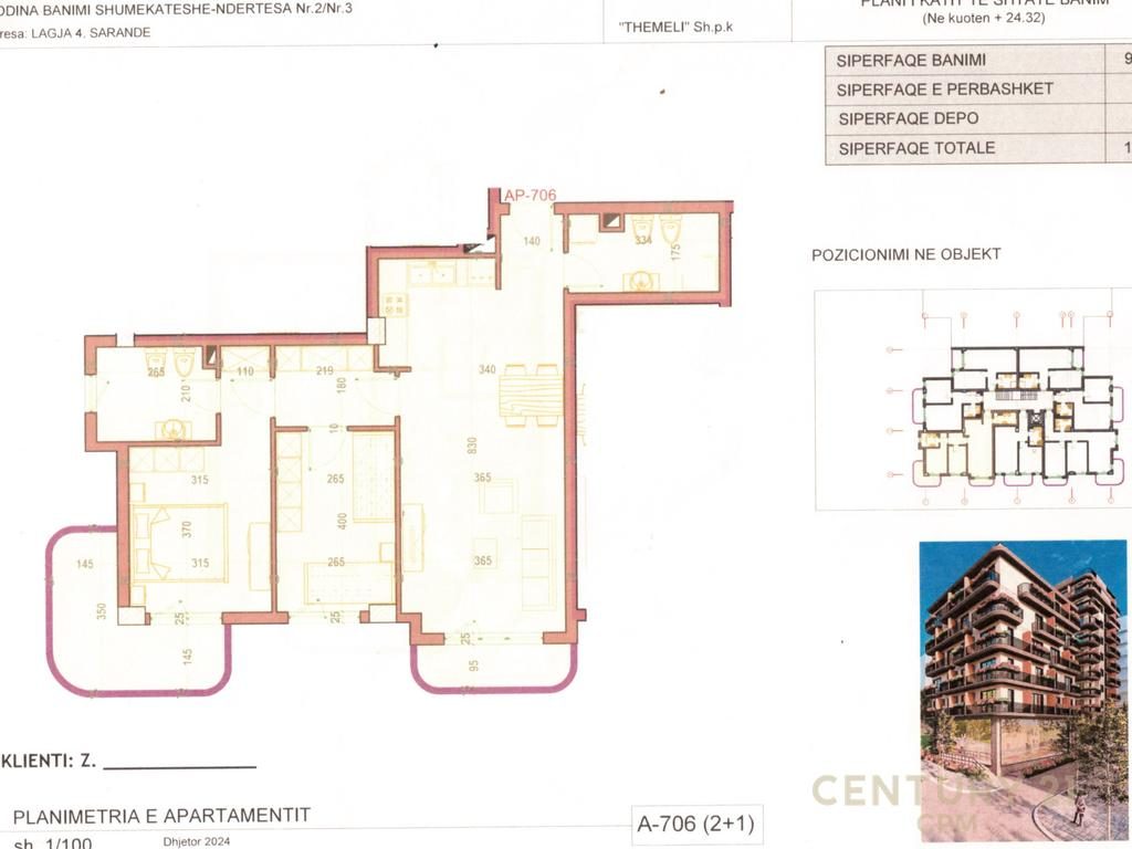SARANDE SHESIM APARTAMENT 2+1+2 ME PAMJE NGA DETI ,100 METRA LARG DETIT , MUNDESI PER PAGESA ME KESTE - Century 21 Alban...
