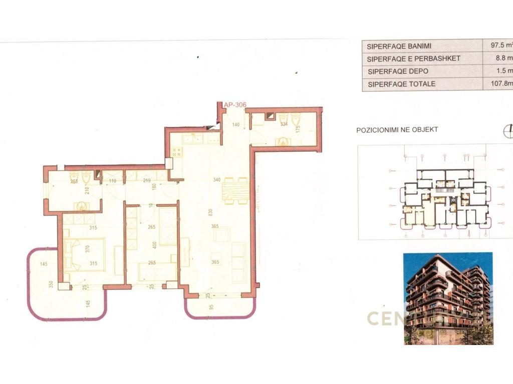 SARANDE SHESIM APARTAMENT 2+1+2 ,100 METRA LARG DETIT , MUNDESI PER PAGESA ME KESTE