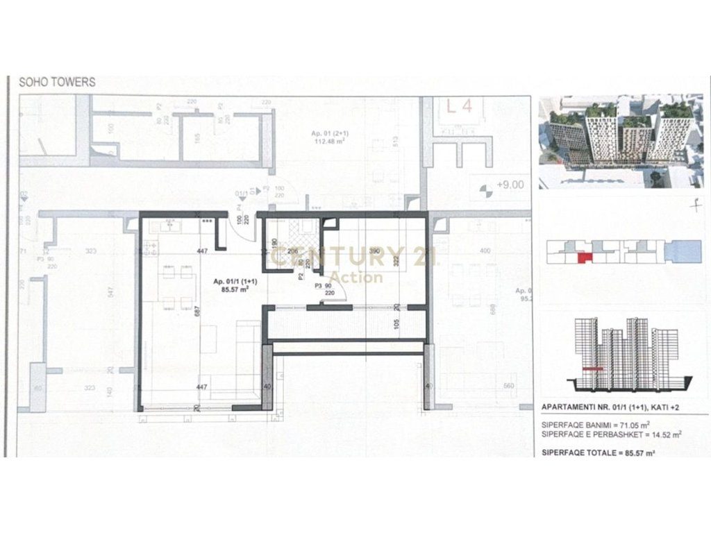 RESIDENCA SOHO TOWERS,OFROJME PER SHITJE APARTAMENT 1+1!