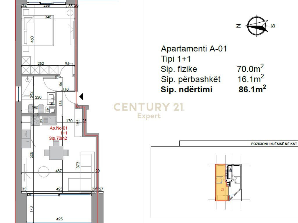 APARTAMENTE 1+1 PER SHITJE, GJIRI I LALZIT !!