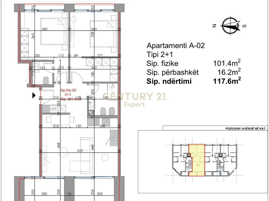 APARTAMENTE 2+1 PER SHITJE, GJIRI I LALZIT !!