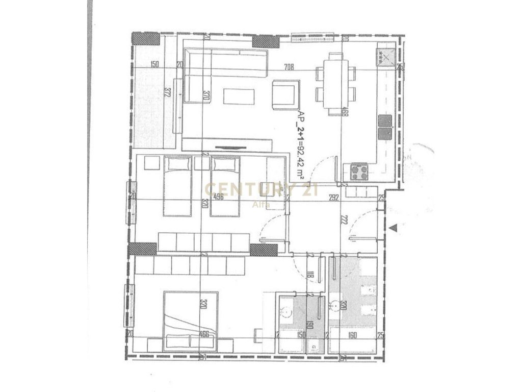 Aravel Residence , Kamez – Shitet Apartament 2+1+2 Tualete !