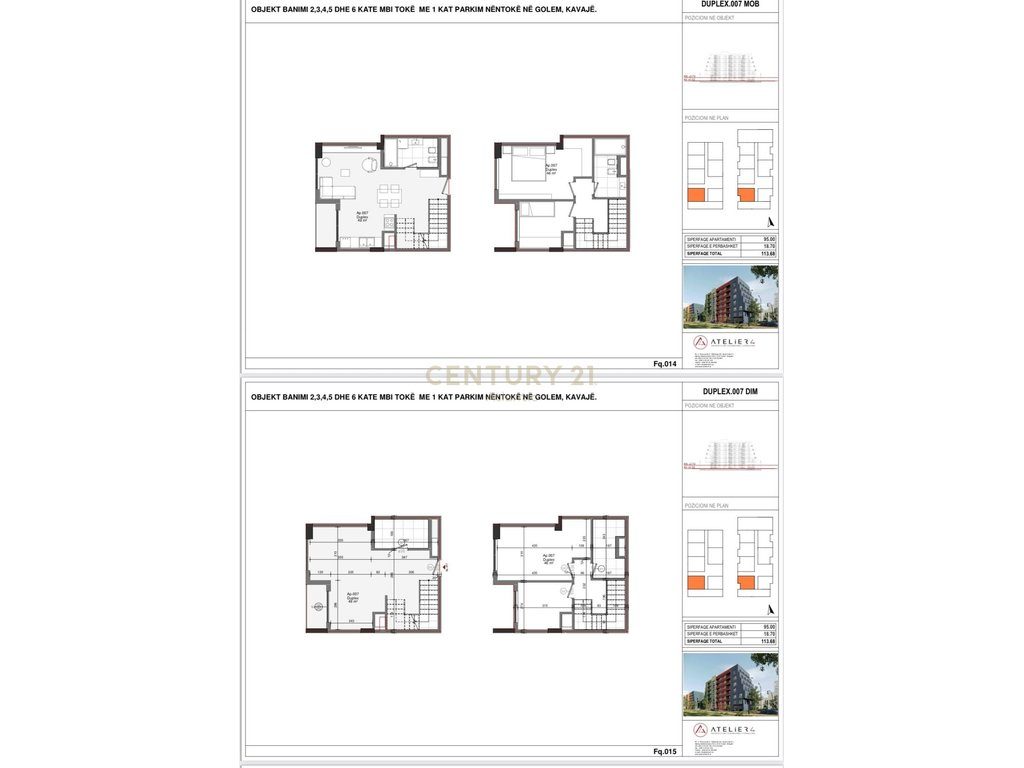 Duplex 2+1+2t  Për Shitje në Golem, Durrës - 97,000€ | 113.87 m²