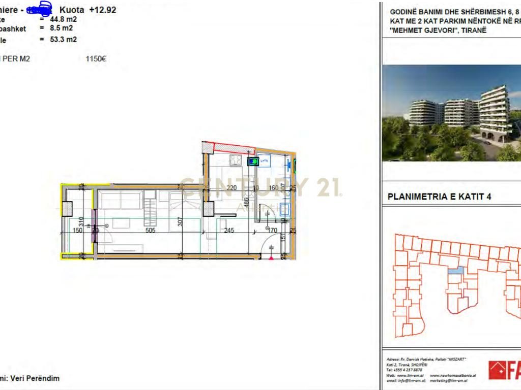 Studio 1+1+ballkon ALUNA RESIDENCE , PASKUQAN - 61,295€ | 53.3 m²