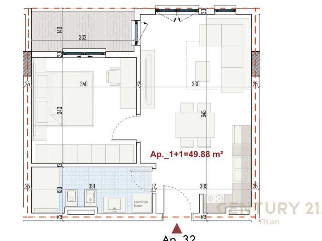 Shitet apartament 1+1, ne kompleksin Ringside, Paskuqan!