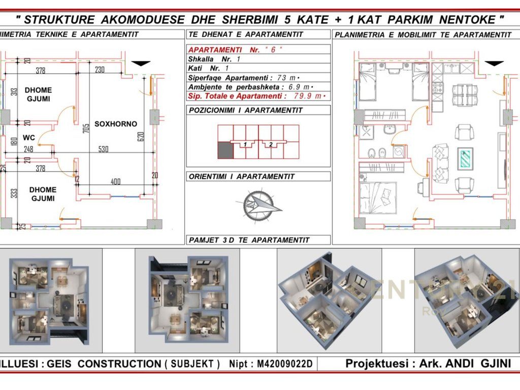 SHITET APARTAMENT 2+1 NE NDERTIM TE RI MALI I ROBIT-GOLEM! SELUNA RESIDENCE! MUNDESI PAGESE ME KESTE! - Century 21 Alban...