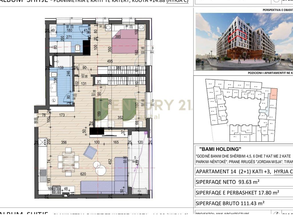 SHITET APARTAMENT 2+1 TE RR. JORDAN MISJA