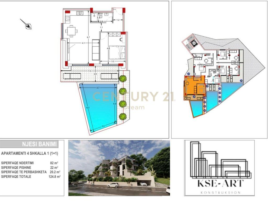 SHITET APARTAMENT 1+1 ME PISHINE TEK REZIDENCA '' RADHIMA'', VLORE ‼️