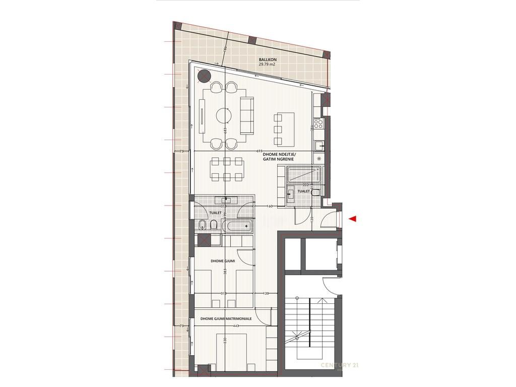 Shitet Apartament 2+1 në Vlora Marina