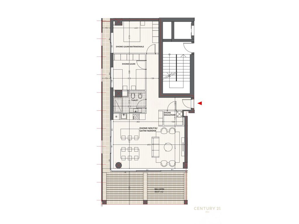 Shitet Apartament 2+1 ne Vlora Marina