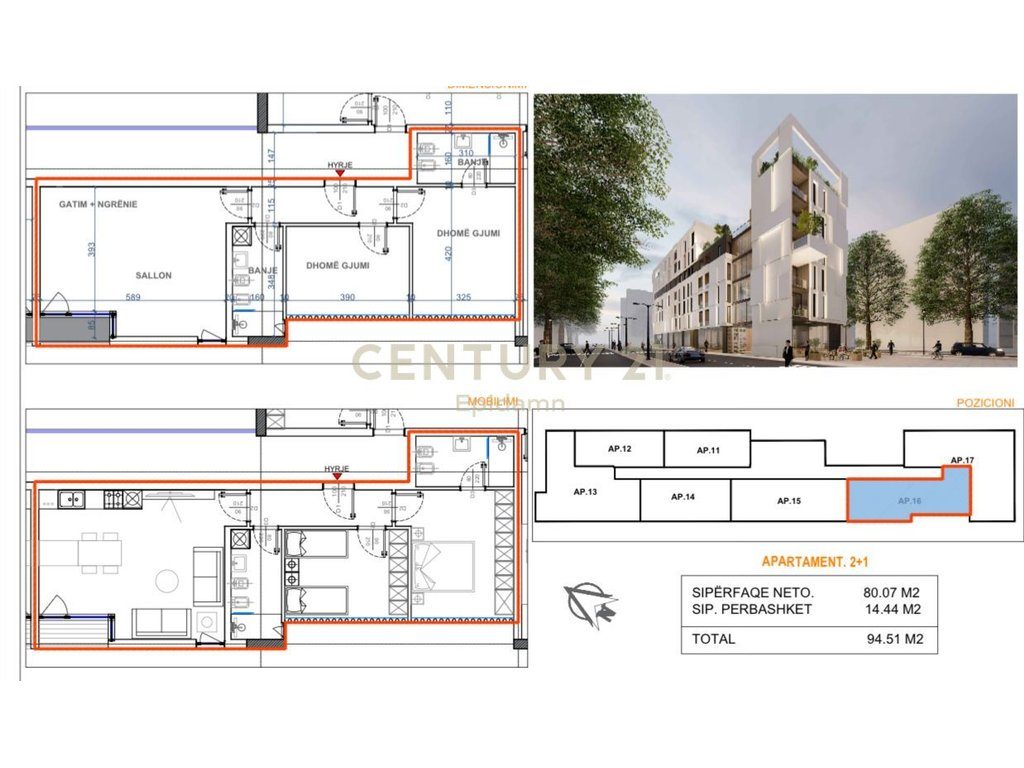 Iluminar Residence - Apartament 2+1+2 për shitje !!