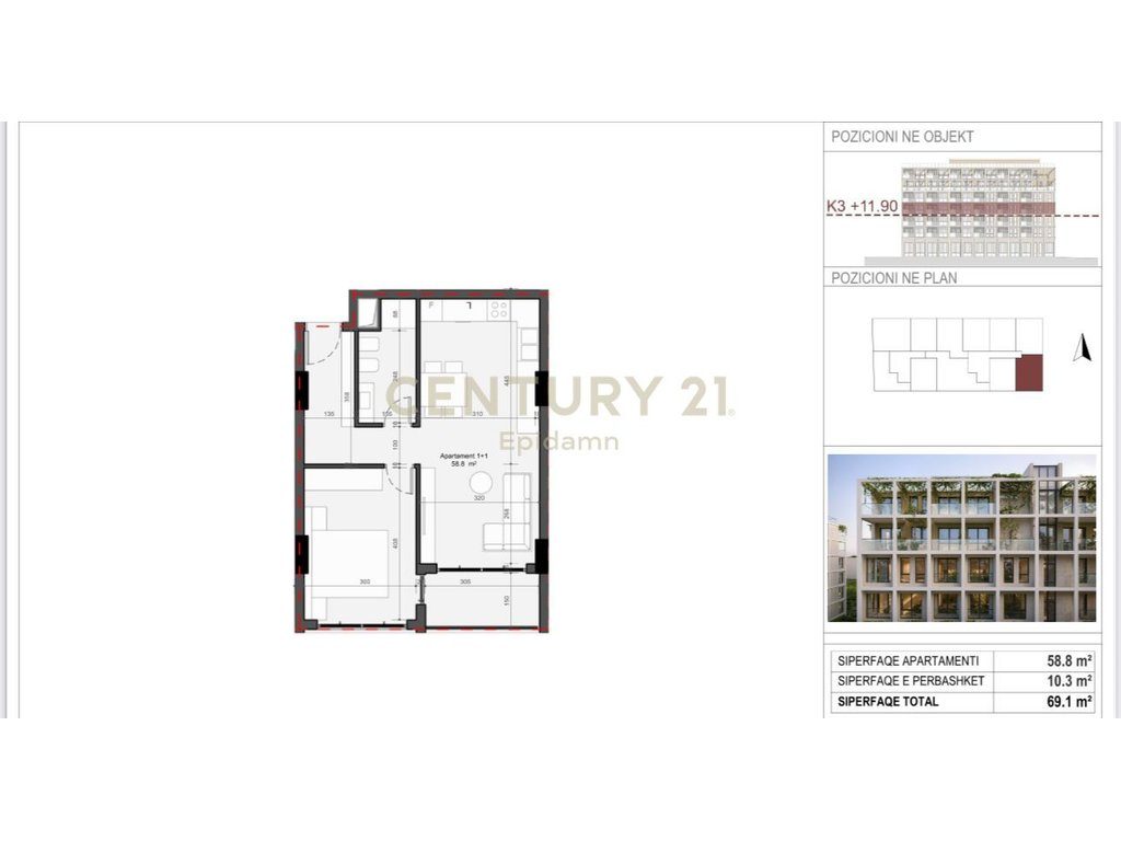 EXCLUSIVE ! Apartament 1+1 për shitje - Rezidenca “Mes Pishave” Mali i Robit !!