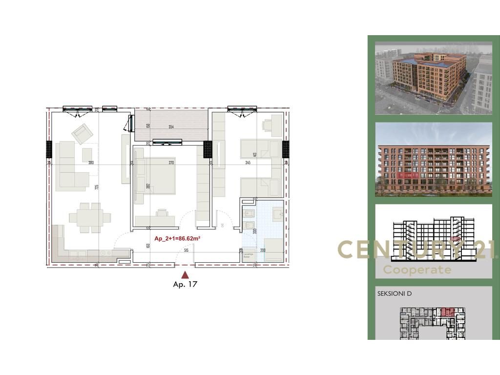 EKSKLUZIVE! SHESIM APARTAMENT 2+1 TE RINGSIDE RESIDENCES, PRANË BULEVARDIT TË RI NË PASKUQAN