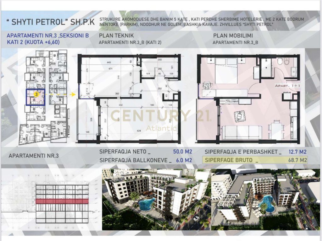 SHITET APARTAMENT 1+1 NE NDERTIM TE RI, MALI I ROBIT-GOLEM! ''AZURE COAST'', RESIDENCE ! MUNDESI PAGESE ME KESTE! - Cent...