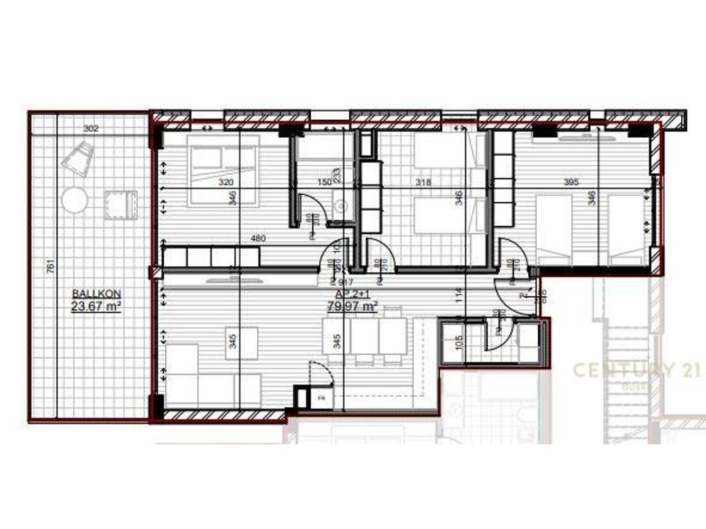 SHITET APARTAMENT 2+1+2 , SARANDE