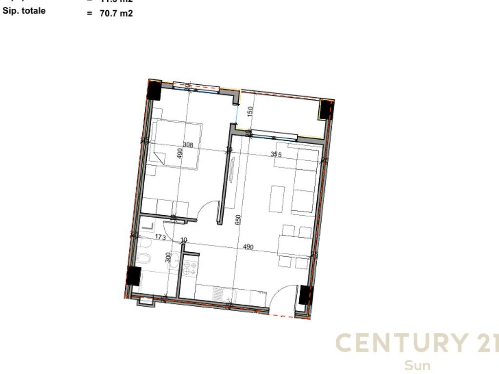 APARTAMENT 1+1 PER SHITJE NE PASKUQAN NE REZIDENCEN ALUNA!