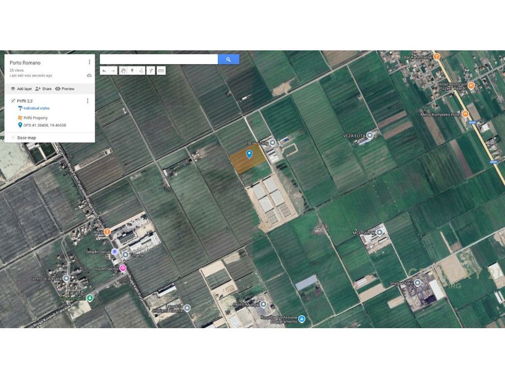 Tokë Industriale per shitje ne Porto Romano, Bisht Kamez Durres!