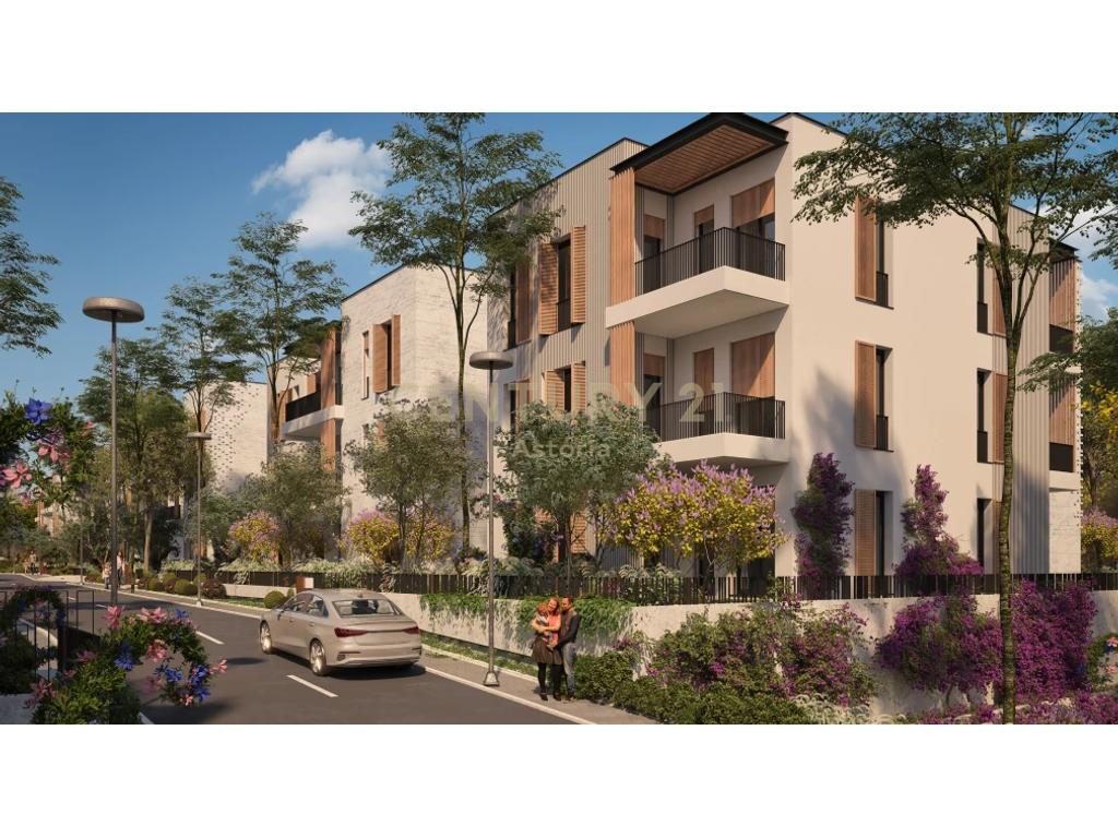 Shitet apartament luksoz 3+1+2+post parkimi ne rezidencen "MAISON DE LA TERRE" Mjull-Bathore.