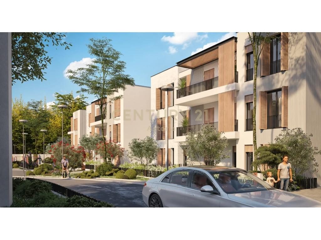 Shitet apartament luksoz 3+1+2+post parkimi ne rezidencen "MAISON DE LA TERRE" Mjull-Bathore.