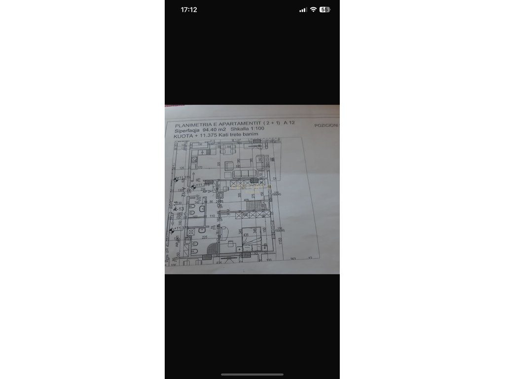 Apartament 2+1+2 prane Pazarit Te Ri
