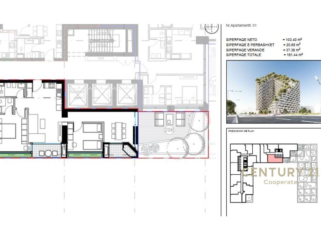 SHESIM APARTAMENT 2+1+2 + Verande TE "LION REZIDENCES 2"